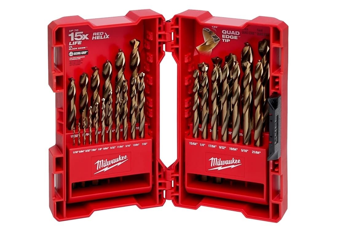 61dk4t7HrHL.jpg Milwaukee Cobalt Drill Bit Set - Image 1