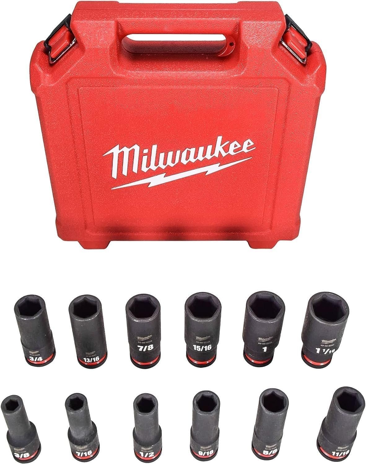 71ZiFn-dcDL.jpg Milwaukee 1/2DR 6-PT Socket Set - Image 1